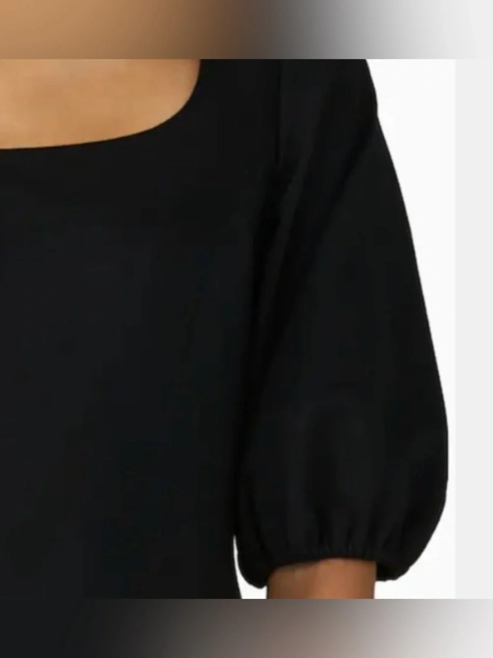 Kate Spade New York Ponte Puff Sleeve Fit & Flare LBD Black Mini Dress ZB14